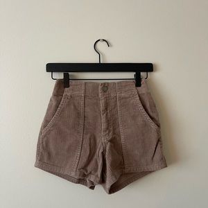 Corduroy High Waisted Shorts